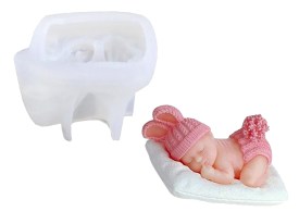 Molde silicona bebe durmiendo